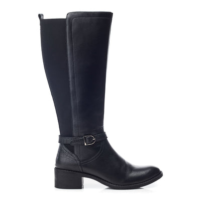 Radelle Black Leather Boots