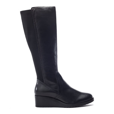 Rayna Black Leather Boots