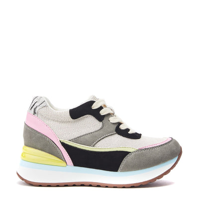 Reo Grey Textile Trainers