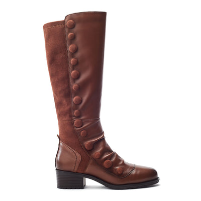Riyla Tan Leather Boots