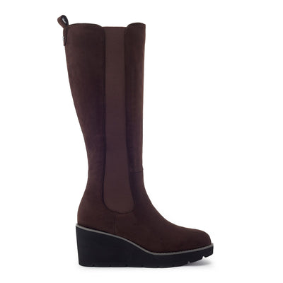 Rounia Dark Brown Alcantara Boots