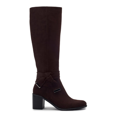 Sabea Dark Brown Alcantara Boots