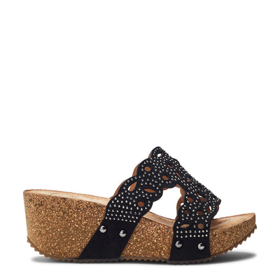 Salvia Black Porvair Sandals