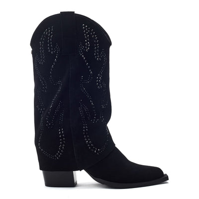 Sansha Black Suede Boots