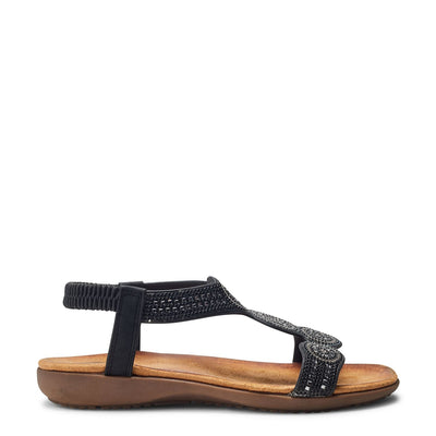 Sarelle Black Porvair Sandals