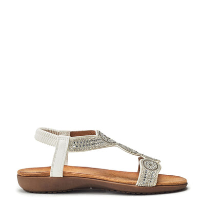 Sarelle White Porvair Sandals