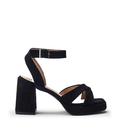 Sarie Black Porvair Sandals