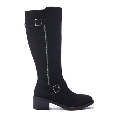 Senlis Black Suede Boots