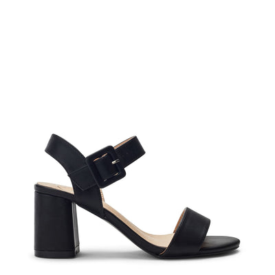 Sevina Black Porvair Sandals