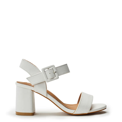 Sevina White Porvair Sandals