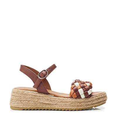 Sh Adrienne Off White Leather Sandals