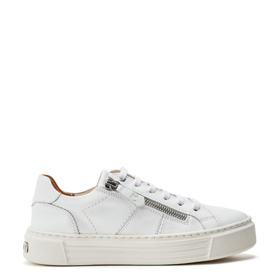 Sh Ely White Leather Trainers