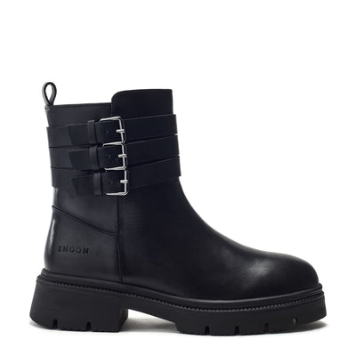 Sh Giddy Black Leather Boots