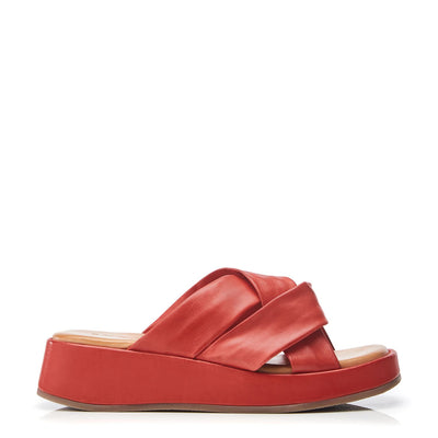 Sh Grana Red Leather Sandals