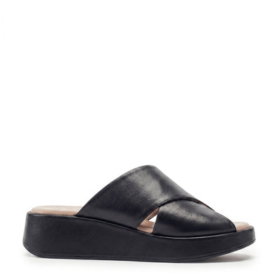Sh Grange Black Leather Sandals