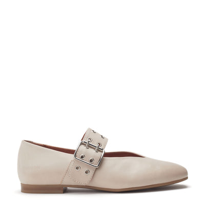 Sh Ilice Off White Leather Shoes