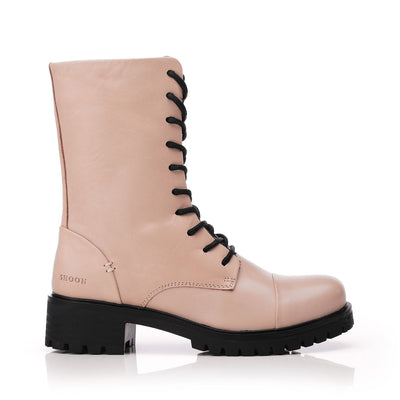 Sh Illona Cream Leather Boots