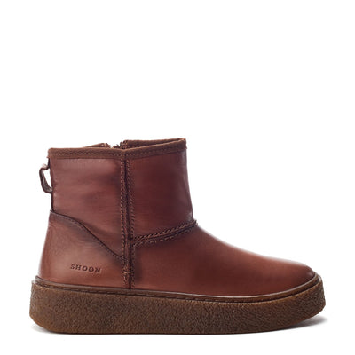 Sh Immy Dark Tan Leather Boots