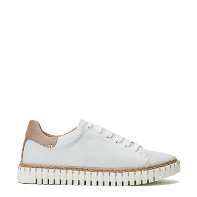 Sh Indent White Leather Trainers