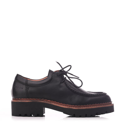 Sh Iota Black Leather Shoes