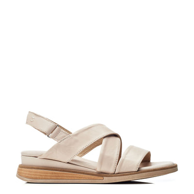 Sh Iranna Beige Leather Sandals