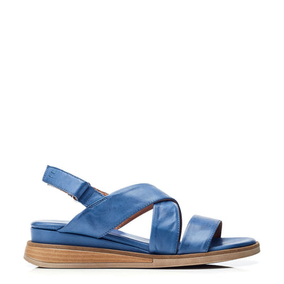 Sh Iranna Blue Leather Sandals