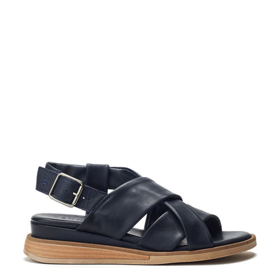 Sh Iver Navy Leather Sandals