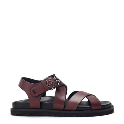Sh Liner Burgundy Leather Sandals