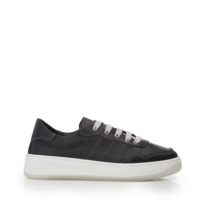 Sh Melda Black Leather Trainers