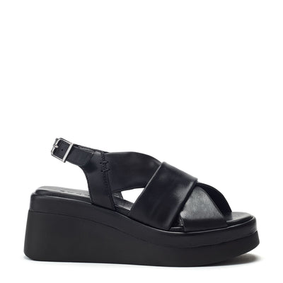 Sh Mellow Black Leather Sandals