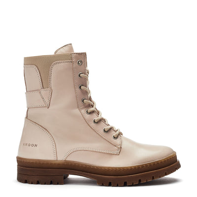 Sh Odcombe Off White Leather Boots