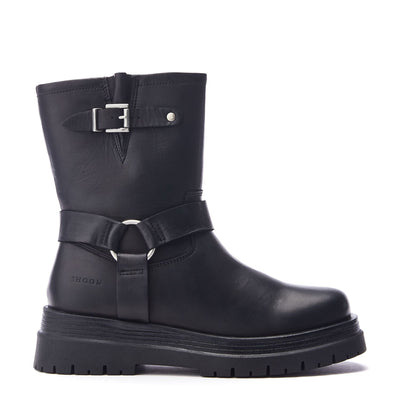 Sh Orleton Black Leather Boots