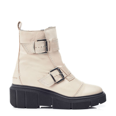 Sh Osborne Off White Leather Boots