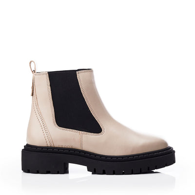 Sh Santos Taupe Leather Boots