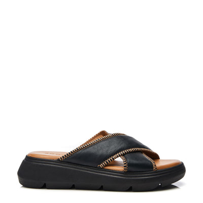 Sh Sektor Black Leather Sandals