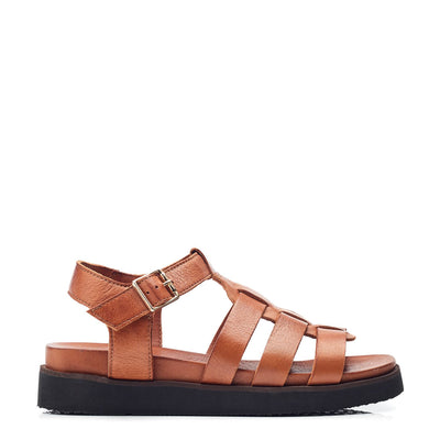 Sh Shipshape Tan Leather Sandals