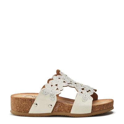 Skyie Beige Alcantara Sandals