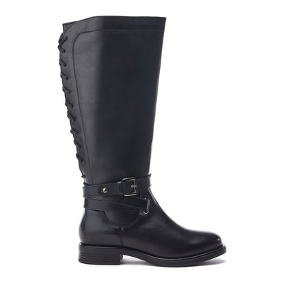 Somain Black Leather Boots