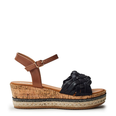 Sonal Black Porvair Sandals