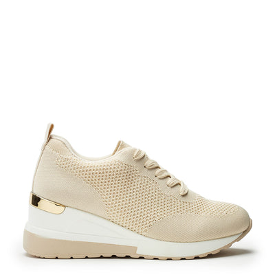 Sorelia Beige Porvair Trainers