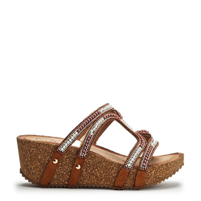 Sorrel Camel Alcantara Sandals