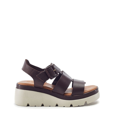 Stathes Dark Brown Leather Sandals