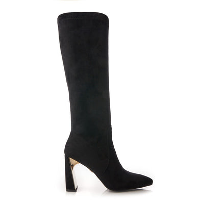 Tamika Black Alcantara Alcantara Boots