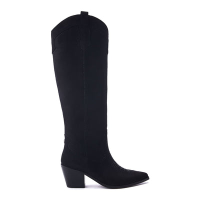 Texie Black Alcantara Boots