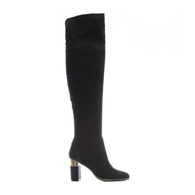 Valentinne Black Alcantara Alcantara Boots