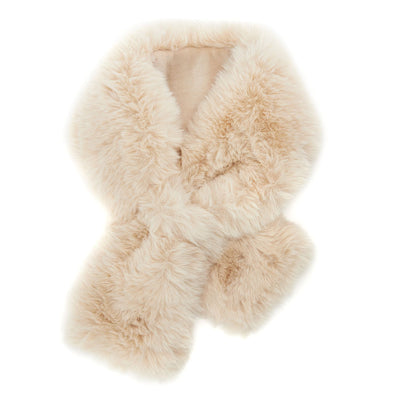 Yolanda Scarf Cream Faux Fur 