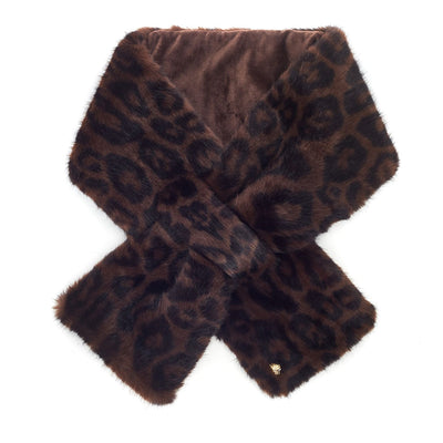 Yolanda Scarf Leopard Faux Fur 