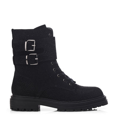 Zori Black Textile Boots